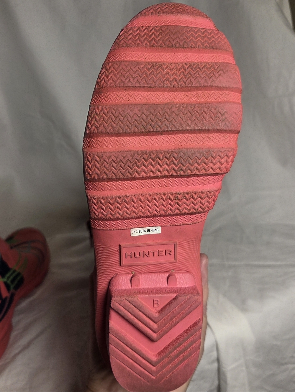 *Rare* Hunter X Disney Collab Rubber Rain Boots Pink Mary Poppins EU 36 / US 5 - Picture 9 of 11